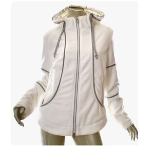 Wellensteyn Fleece Chamonix Jacket, White with Grey